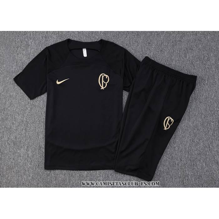 Chandal del Corinthians 23-24 Manga Corta Negro - Pantalon Corto